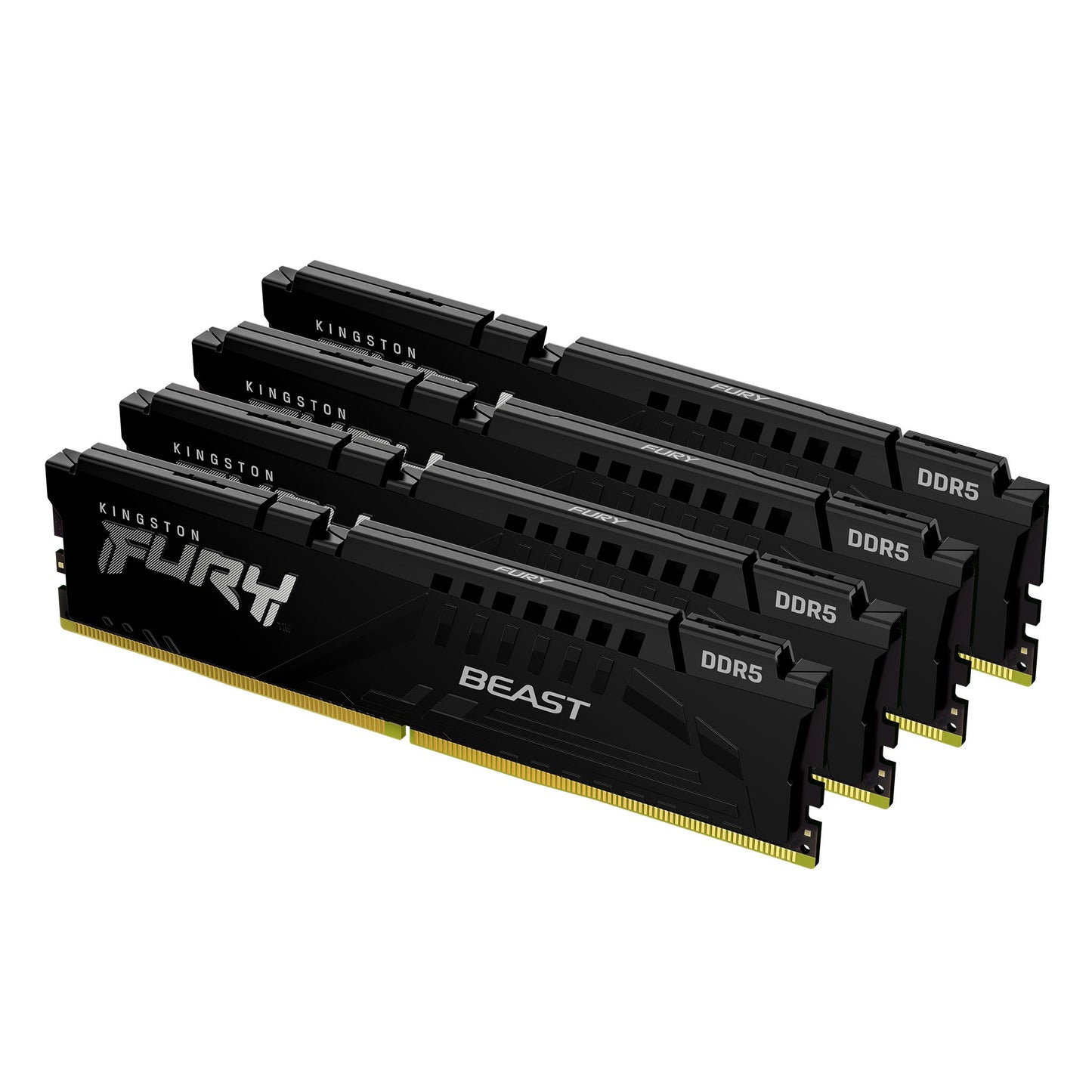 Kingston Technology FURY Beast 128GB 5200MT/s DDR5 CL40 DIMM (Kit of 4) Black XMP