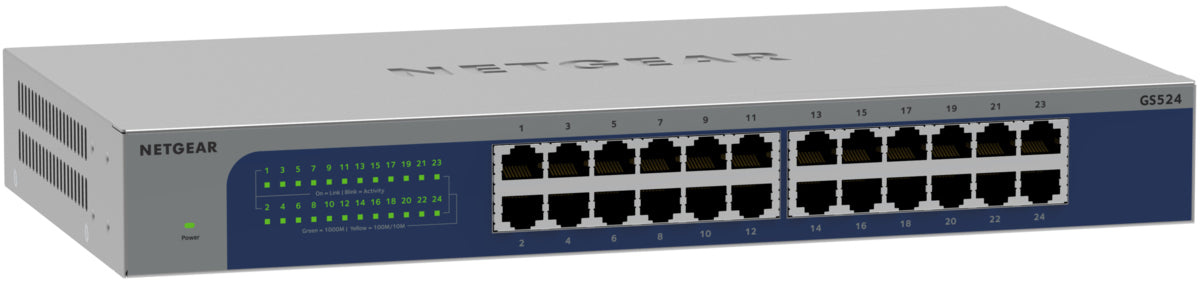 NETGEAR GS524-300EUS network switch Unmanaged Gigabit Ethernet (10/100/1000) Grey