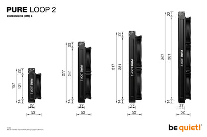 be quiet! Pure Loop 2 | 240mm Processor All-in-one liquid cooler 12 cm Black 1 pc(s)