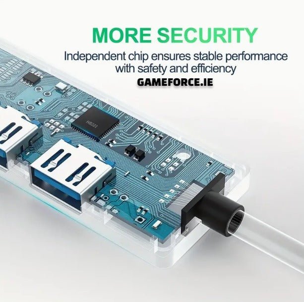 ARES 8 In 1 Hub, USB Splitter, 6-Port USB Hub, External Combi USB 2.0 Hub, SD/TF Card Reader, Multi-Function Card Reader Compatible With MacBook Pro/Air USB C Laptops And Other Type C Devices. - TECHDIRECT GAMEFORCE.IE -  Ireland - Carlow - Dublin - Cork