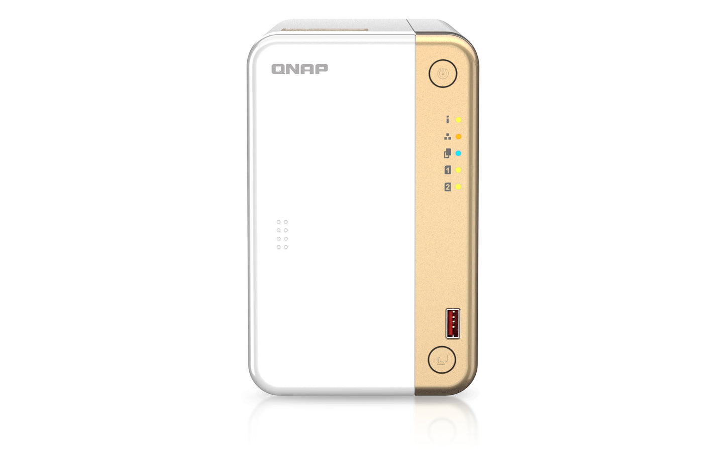 QNAP TS-262 NAS Tower Intel® Celeron® N4505 4 GB 0 TB QNAP QTS Gold, White