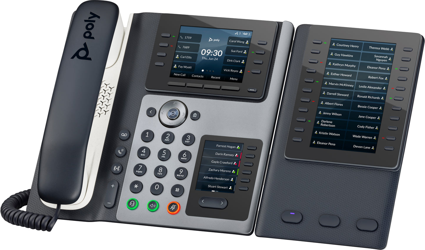 POLY Edge E450 IP Phone and PoE-enabled