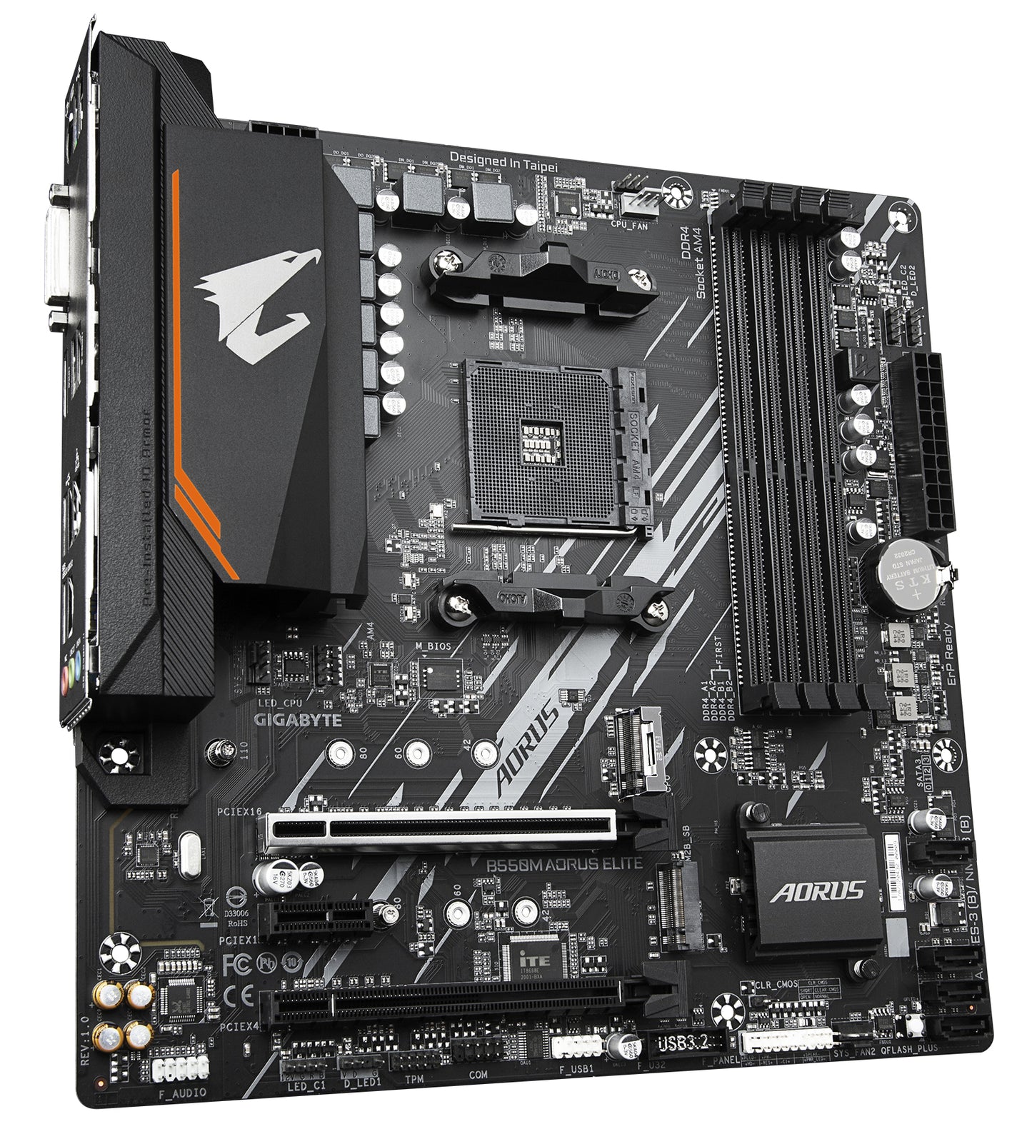 GIGABYTE B550M AORUS ELITE Motherboard - Supports AMD Ryzen 5000 Series AM4 CPUs, 5+3 Phases Pure Digital VRM, up to 4733MHz DDR4 (OC), 2xPCIe 3.0 M.2, GbE LAN, USB 3.2 Gen1