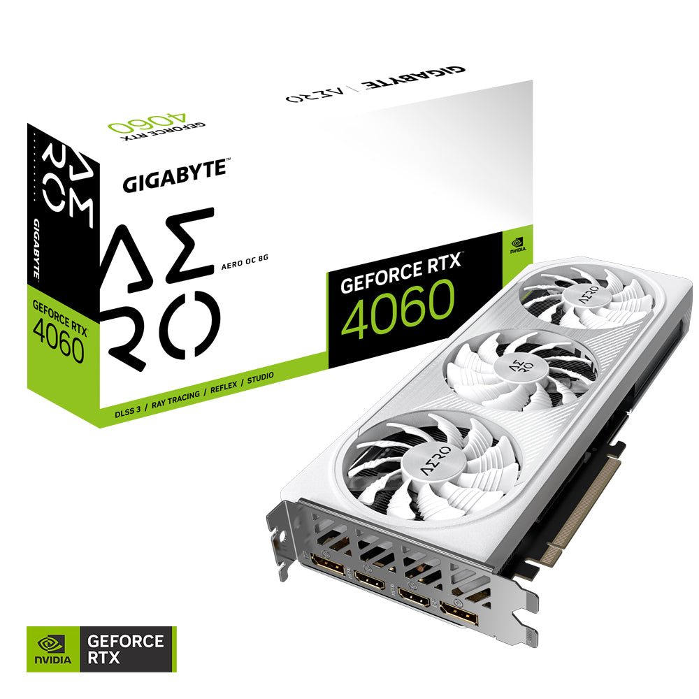 GIGABYTE AERO GeForce RTX 4060 OC 8G NVIDIA 8 GB GDDR6