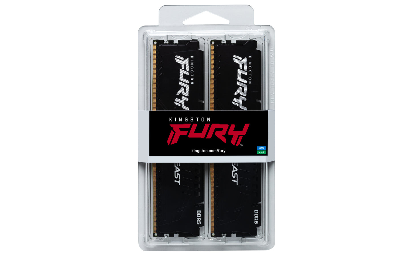 Kingston Technology FURY Beast 128GB 5200MT/s DDR5 CL40 DIMM (Kit of 4) Black XMP