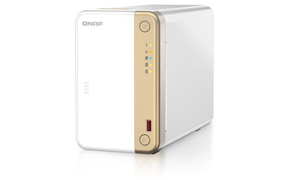 QNAP TS-262 NAS Tower Intel® Celeron® N4505 4 GB 0 TB QNAP QTS Gold, White