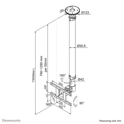 Neomounts monitor ceiling mount