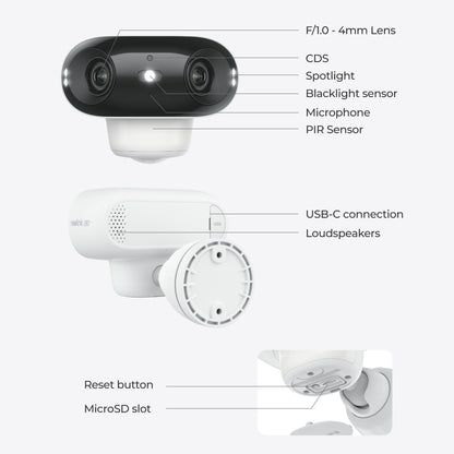 Reolink Argus Series B740X IP security camera Indoor & outdoor 5120 x 1440 pixels Ceiling/wall