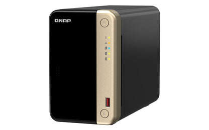 QNAP TS-264 NAS Tower Intel® Celeron® N5095 8 GB 0 TB QNAP QTS Black, Gold