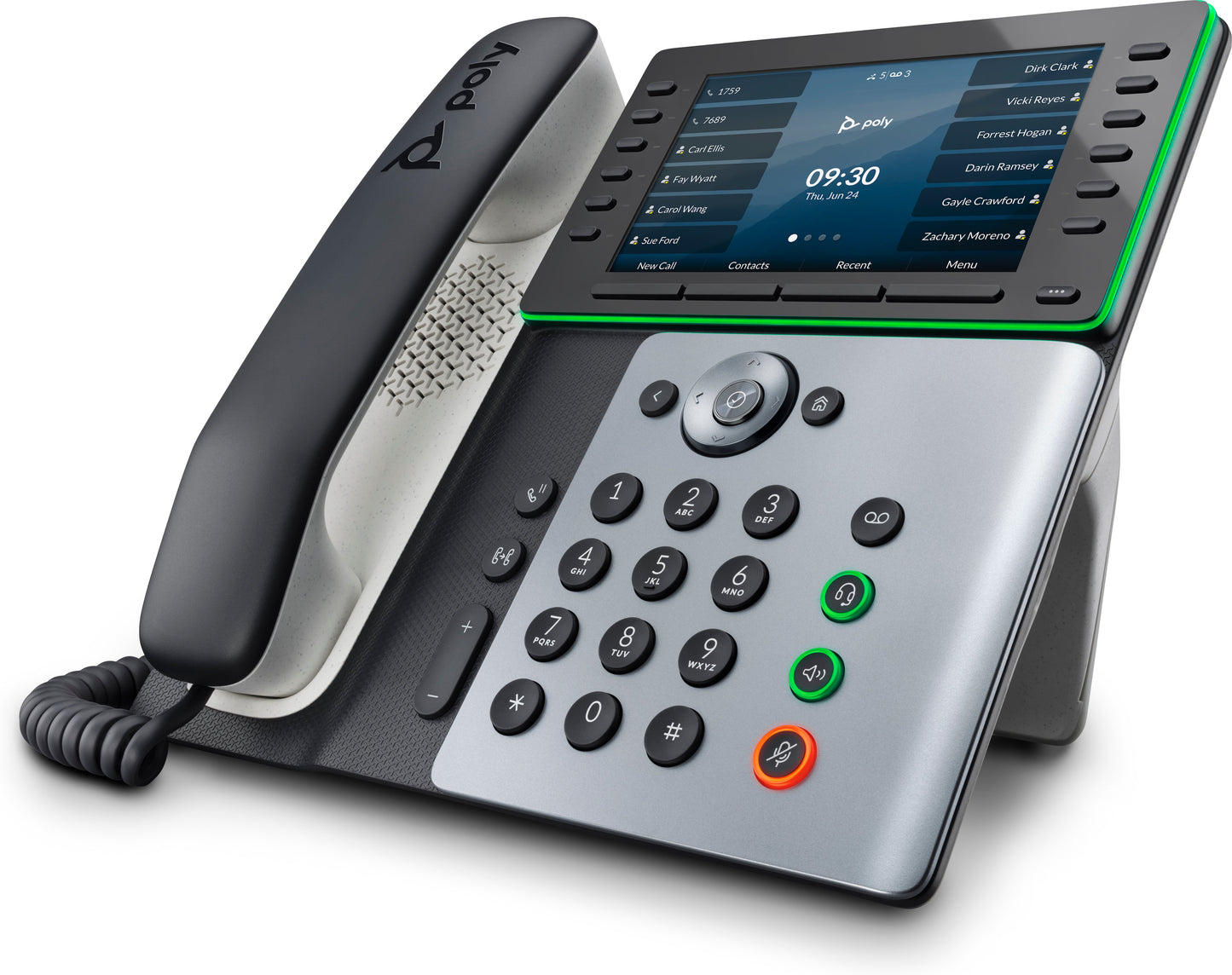 POLY Edge E550 IP Phone and PoE-enabled