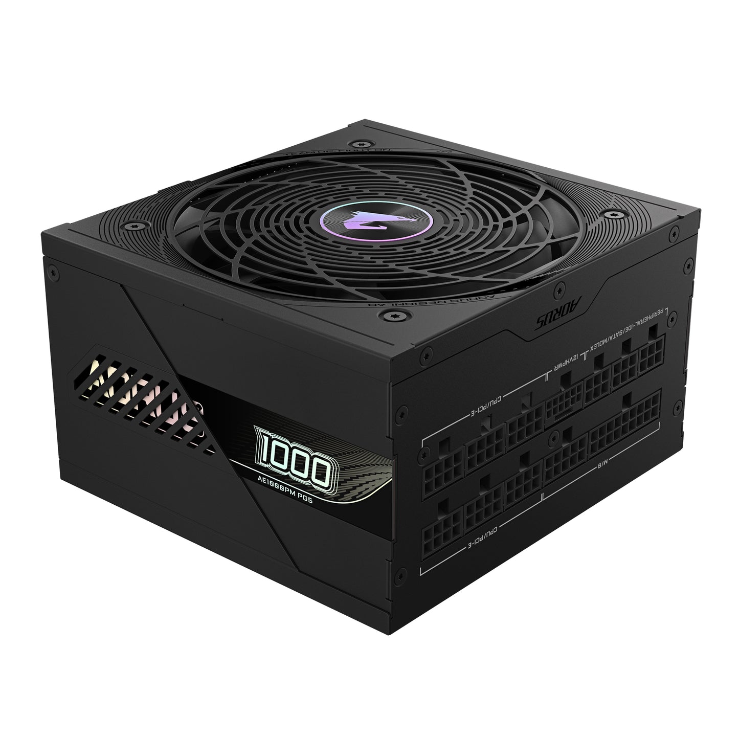 GIGABYTE AORUS ELITE P1000W ICE Power Supply Unit - PCIe 5.0, 80 PLUS Platinum, Fully modular design, 120mm Fan, ATX 3.0 compatible, EU Plug