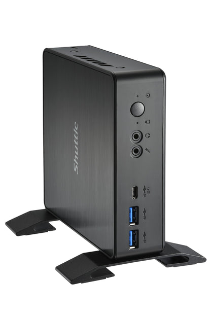 Shuttle XPC Nano PC NC40U, Intel Celeron 7305U, 1x HDMI, 1x DP,1xUSB-C/DP, 6x USB3.2, 1x 2.5" bay, 2x M.2, 1x LAN, RAID, 24/7 permanent operation, incl. VESA & Stand