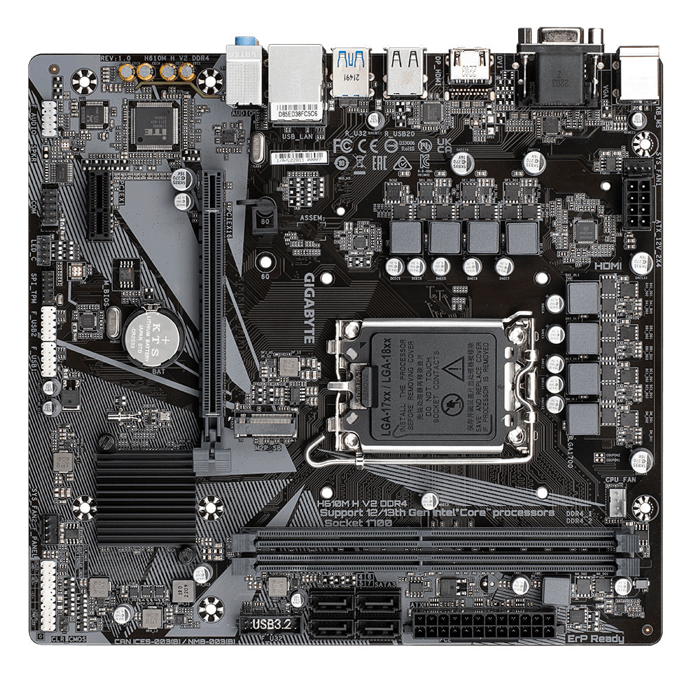 GIGABYTE H610M H V2 DDR4 motherboard