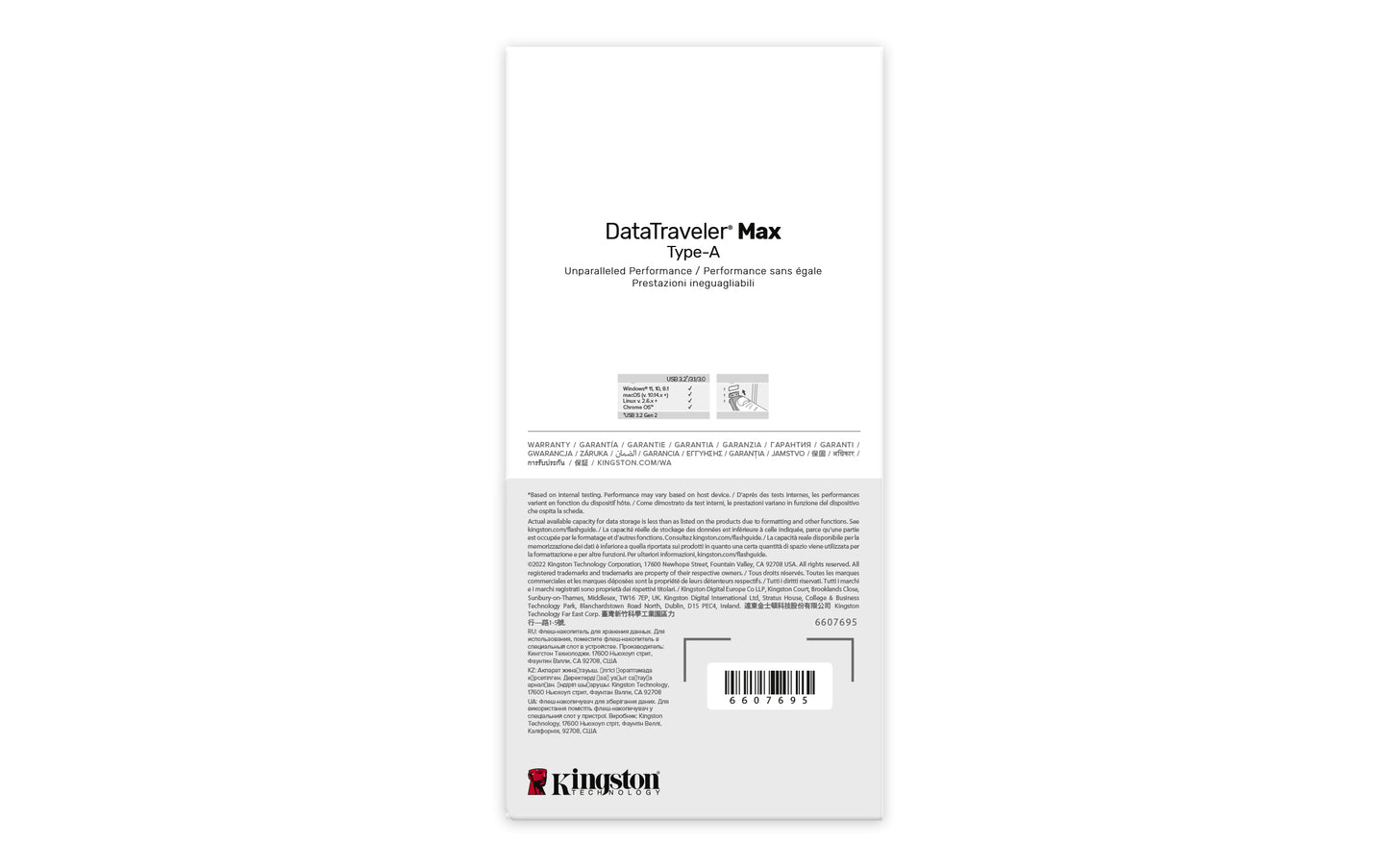 Kingston Technology DataTraveler 256GB Max Type-A 1000R/900W USB 3.2 Gen 2