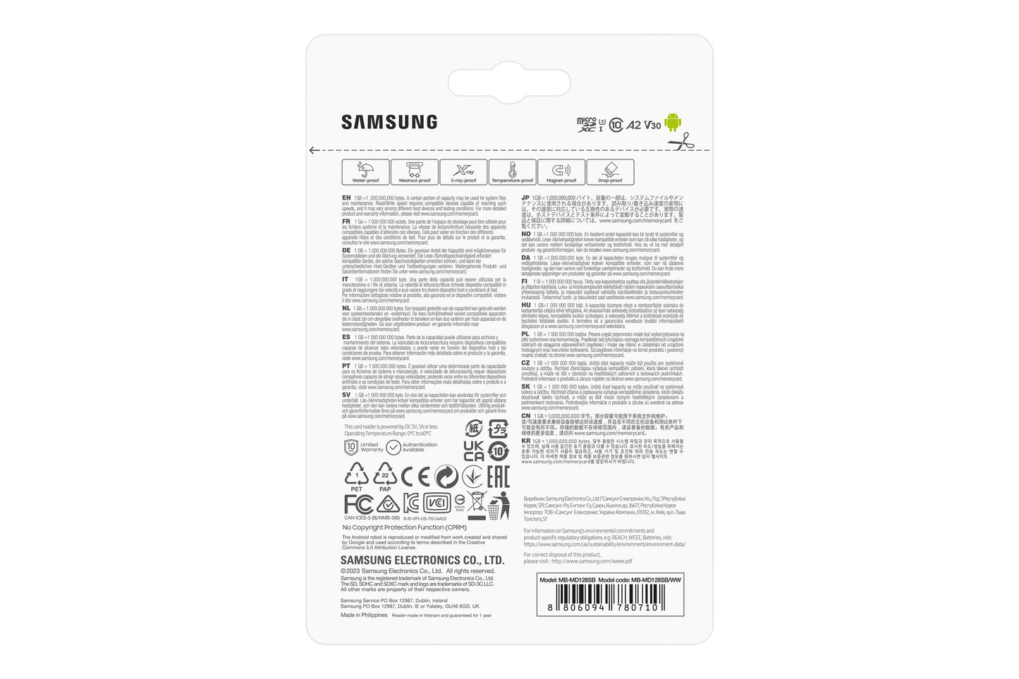 Samsung MB-MD128S 128 GB MicroSDXC UHS-I Class 10