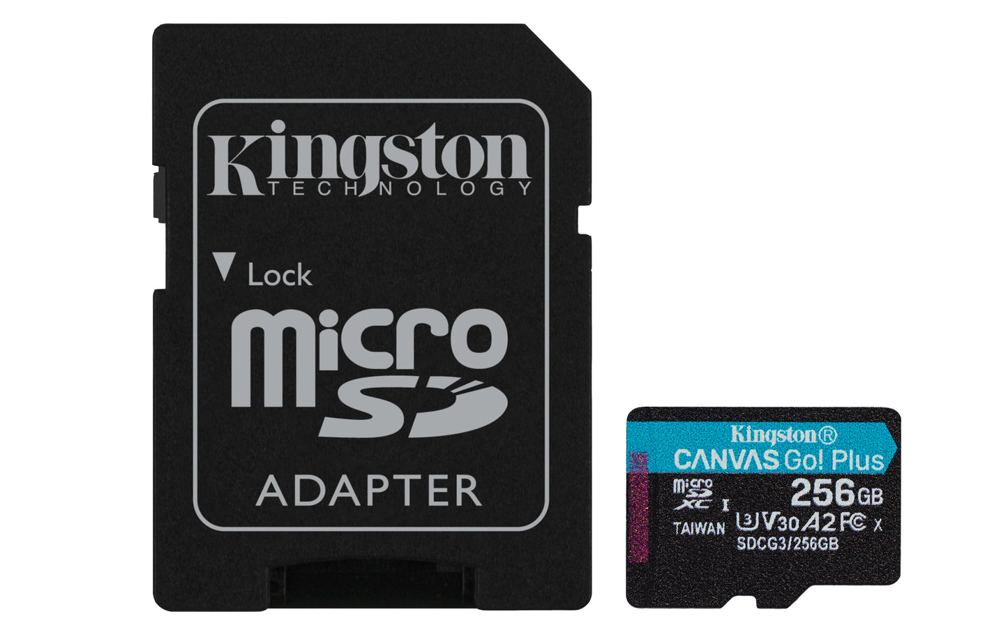 Kingston Technology 256GB microSDXC Canvas Go Plus 170R A2 U3 V30 Card + ADP