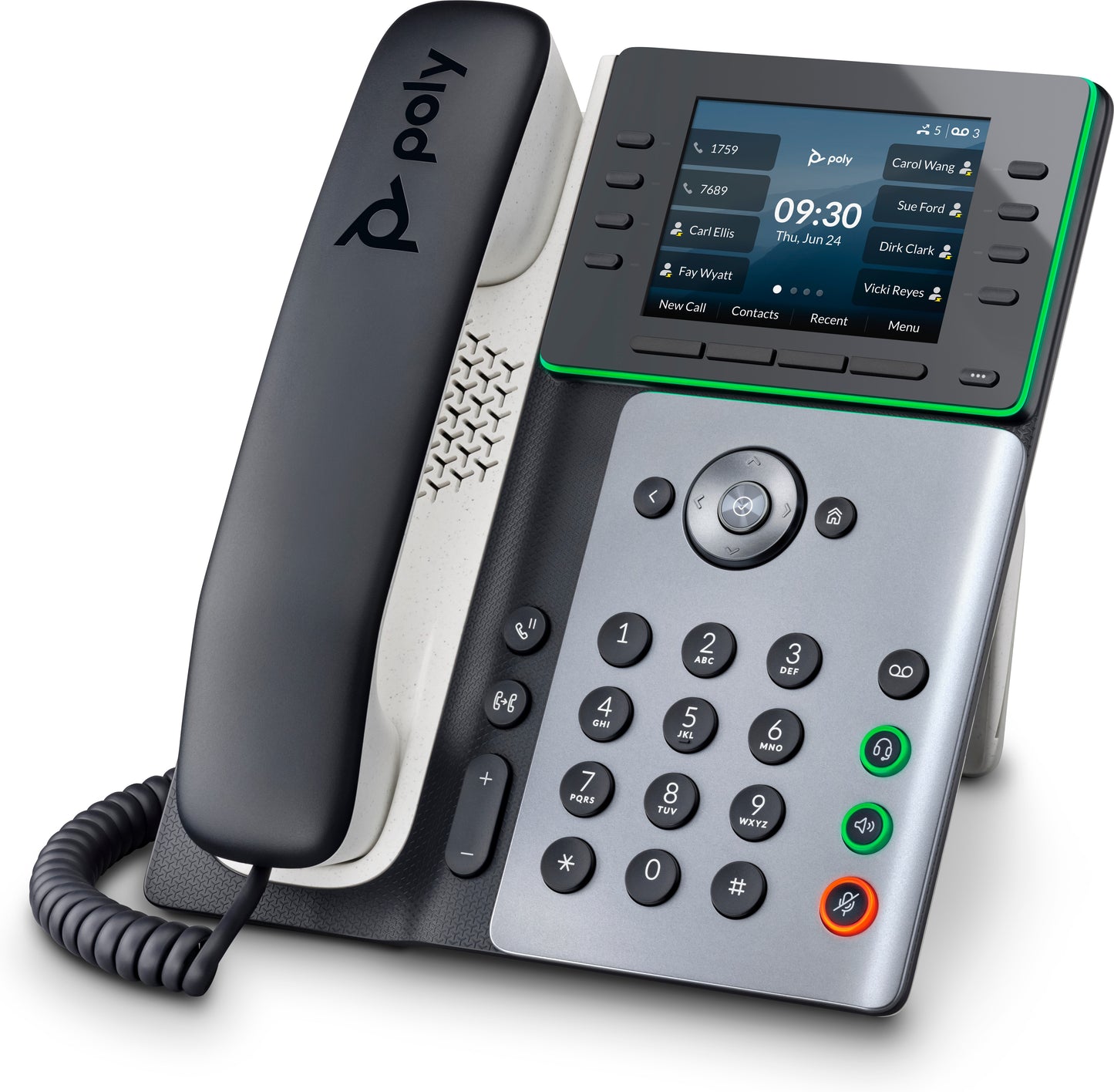 POLY Edge E350 IP Phone and PoE-enabled