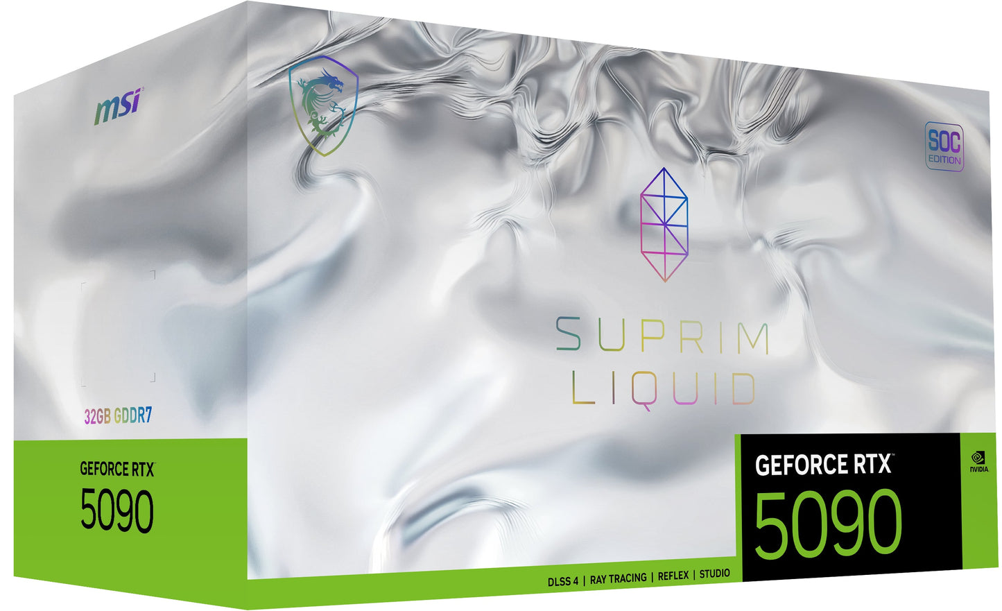 MSI SUPRIM GEFORCE RTX 5090 32G LIQUID SOC graphics card