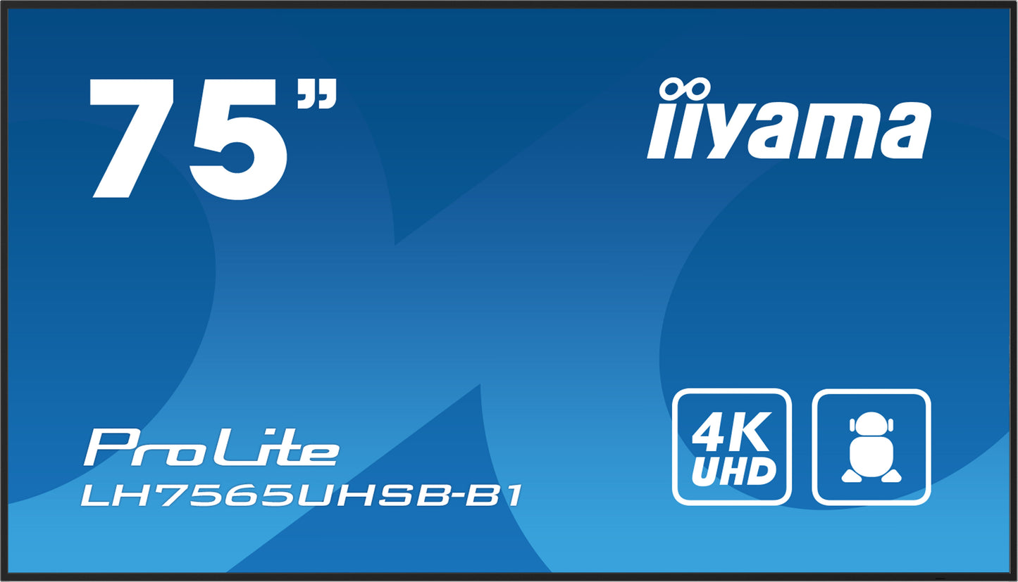 iiyama LH7565UHSB-B1 Signage Display - TECHDIRECT iiyama -  Ireland - Carlow - Dublin - Cork