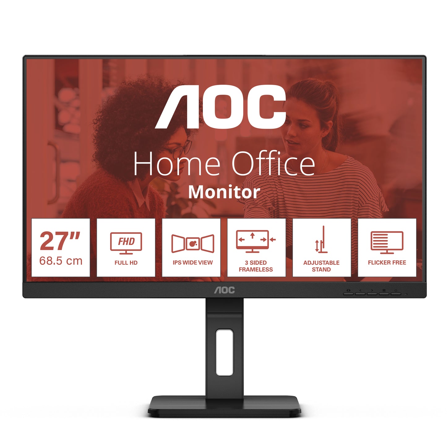 AOC E3 27E3QAF LED display 68.6 cm (27") 1920 x 1080 pixels Full HD Black