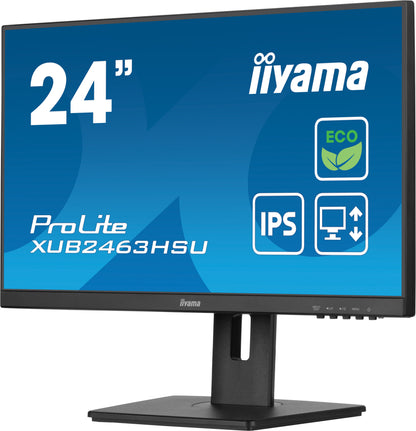 iiyama ProLite XUB2463HSU-B1 computer monitor 61 cm (24") 1920 x 1080 pixels Full HD LED Black