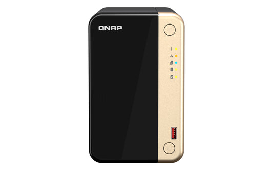 QNAP TS-264 NAS Tower Intel® Celeron® N5095 8 GB 0 TB QNAP QTS Black, Gold