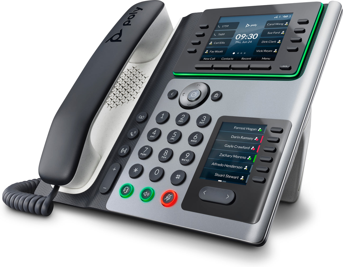 POLY Edge E450 IP Phone and PoE-enabled