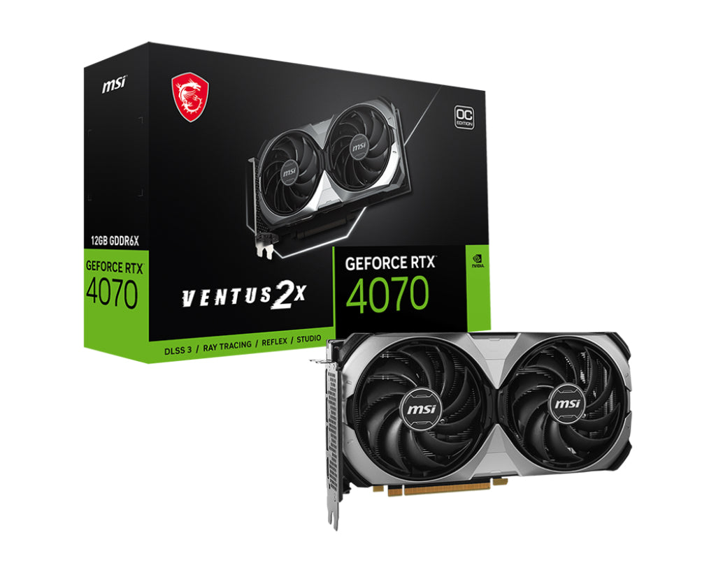 MSI VENTUS GeForce RTX 4070 2X E 12G OC NVIDIA 12 GB GDDR6X