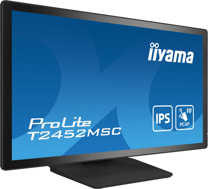 iiyama ProLite T2452MSC-B1 computer monitor 60.5 cm (23.8") 1920 x 1080 pixels Full HD LCD Touchscreen Multi-user Black