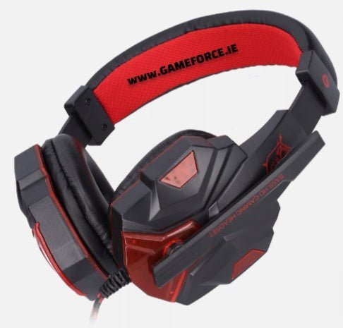 PC-LINK SY830mv - RED / Black Gaming Headset USB WIRED with Luminous Red - TECHDIRECT GAMEFORCE.IE -  Ireland - Carlow - Dublin - Cork