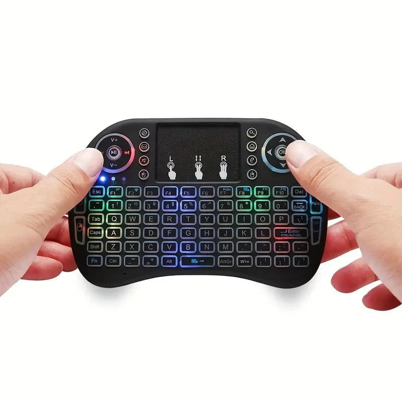 PC-Link I8 2.4Ghz 7-Color Backlit Mini Keyboard Touchpad Mouse with Marquee Effect - TECHDIRECT GAMEFORCE.IE -  Ireland - Carlow - Dublin - Cork