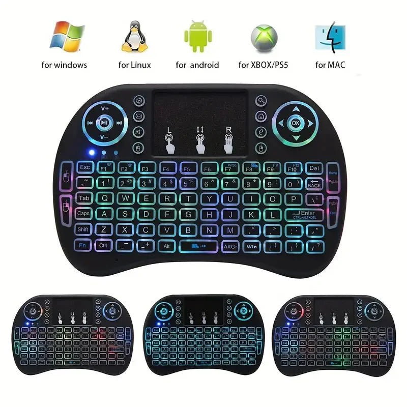 PC-Link I8 2.4Ghz 7-Color Backlit Mini Keyboard Touchpad Mouse with Marquee Effect - TECHDIRECT GAMEFORCE.IE -  Ireland - Carlow - Dublin - Cork