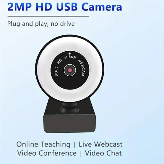 PC-Link 1080P HD USB Webcam with Microphone and Ring Light - TECHDIRECT GAMEFORCE.IE -  Ireland - Carlow - Dublin - Cork
