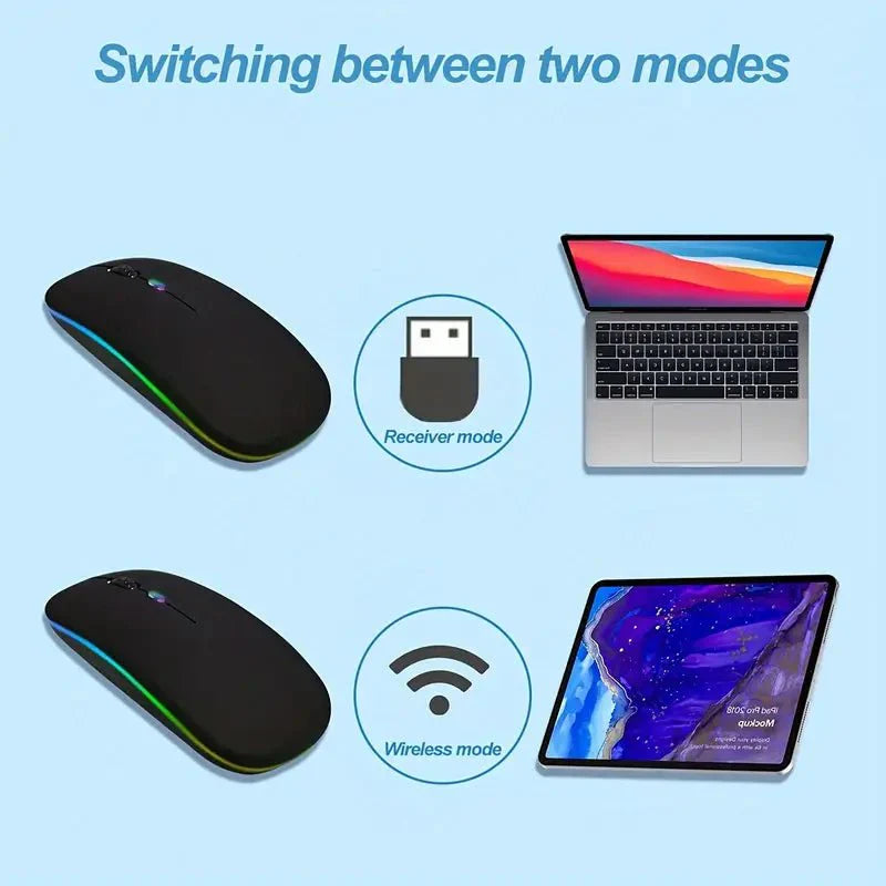 PC-Link Rechargeable Dual Wireless 2.4Ghz/BT RGB Silent Mouse - TECHDIRECT GAMEFORCE.IE -  Ireland - Carlow - Dublin - Cork