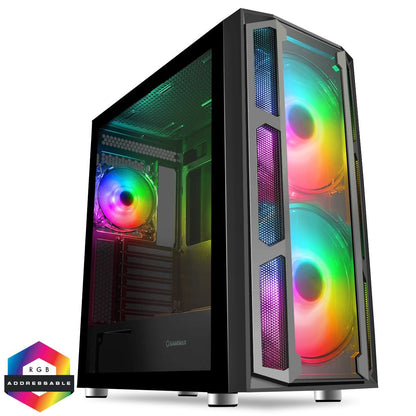 GAMEMAX F15 MIDI TOWER WITH TEMPERED GLASS PANEL